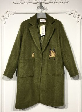 潮系列 8281S172 时尚毛呢外套品牌女装折扣颦