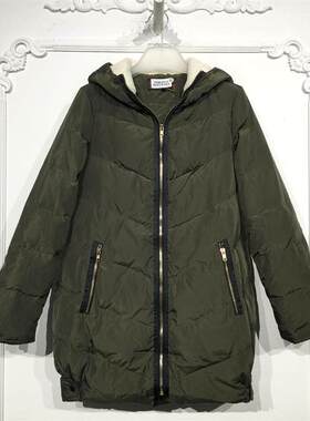 GP系列 8051S163 时尚长款羽绒服品牌女装折扣颦