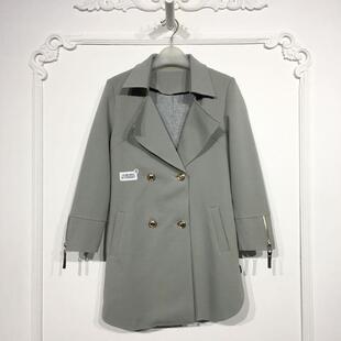 乔系列 8178S007 时尚风衣外套品牌女装折扣颦