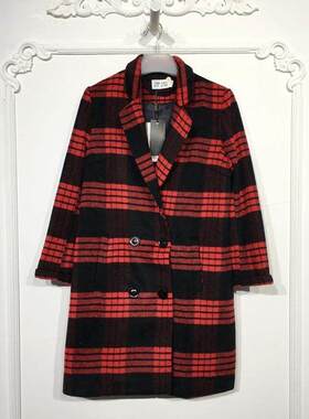 僕系列 8151S193 时尚毛呢外套品牌女装折扣颦