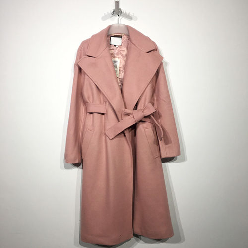 潮系列 D85880 时尚长款毛呢外套品牌女装折扣颦