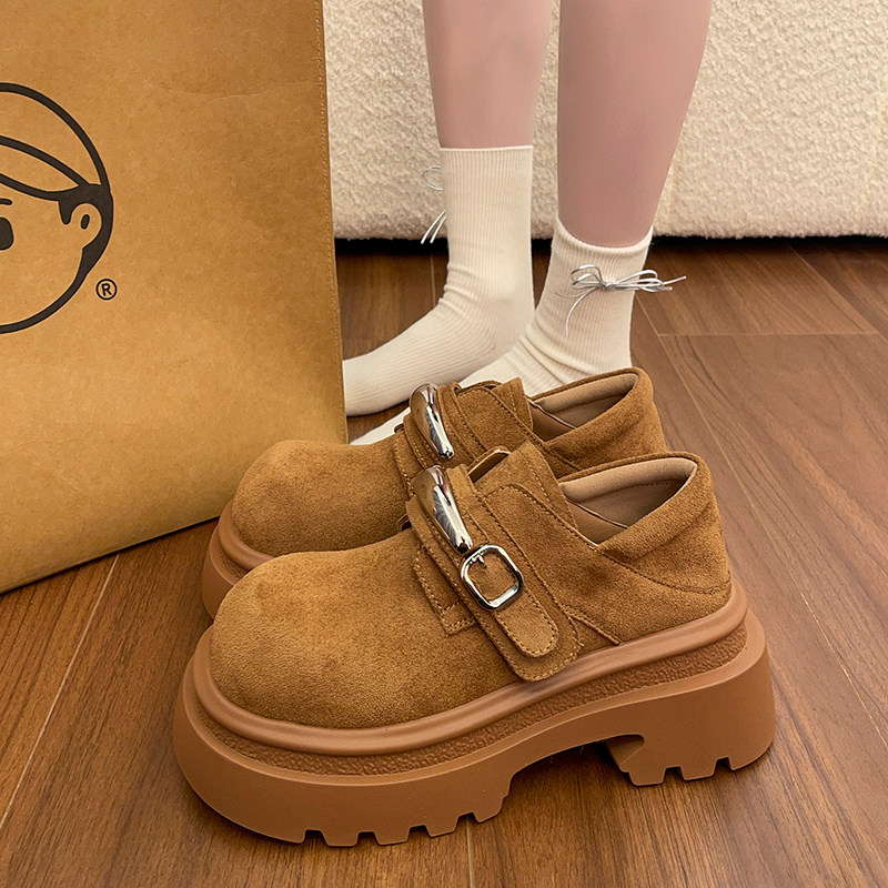 厚底乐福鞋女2026新款春季百搭复古单鞋两穿超火勃肯配裙子小皮鞋,女鞋,深口单鞋,淘宝优惠券,粉丝福利购,淘宝优惠卷