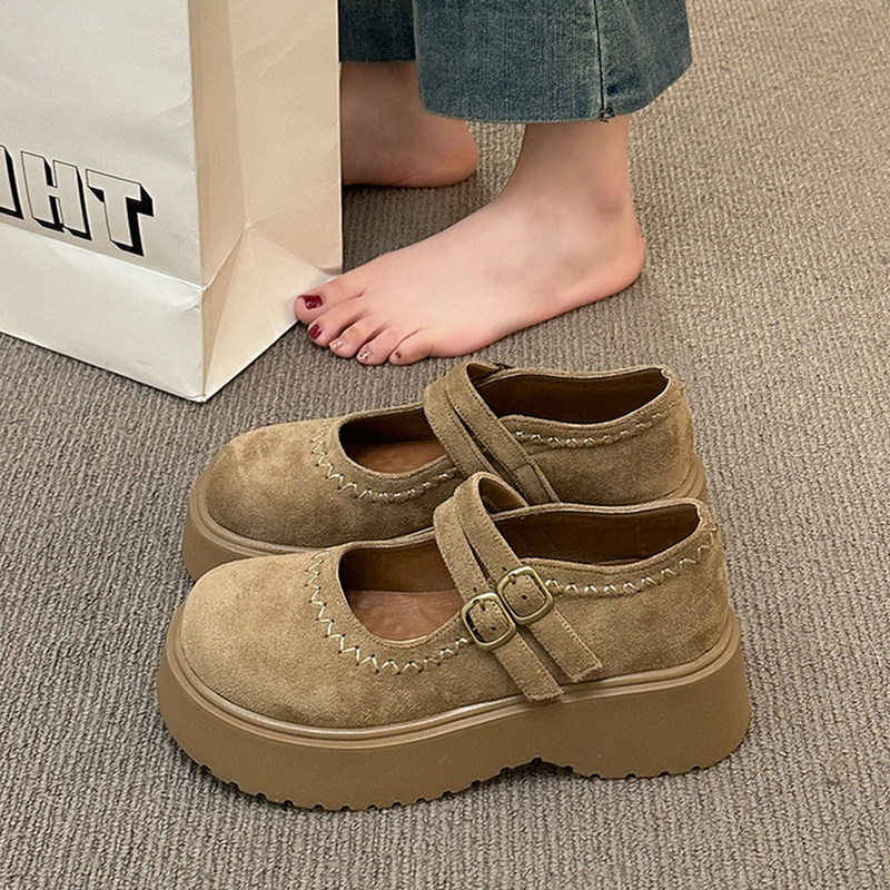 松糕厚底勃肯玛丽珍鞋女2026春季新款配裙子单鞋复古日系jk小皮鞋,女鞋,勃肯鞋/软木鞋,淘宝优惠券,粉丝福利购,淘宝优惠卷