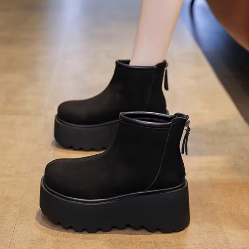时尚雪地靴女2025新款冬季加绒加厚保暖棉靴厚底增高短靴子大棉鞋