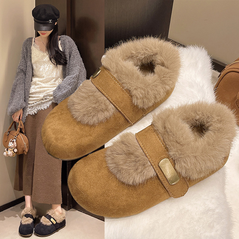 全包勃肯鞋女秋冬加绒加棉2025年新款内增高勃肯棉鞋一脚蹬毛毛鞋,女鞋,时尚雪地靴,淘宝优惠券,粉丝福利购,淘宝优惠卷