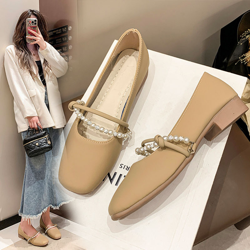 法式浅口晚晚风玛丽珍单鞋女2026年新款百搭温柔粗跟配裙子小皮鞋,女鞋,浅口单鞋,淘宝优惠券,粉丝福利购,淘宝优惠卷