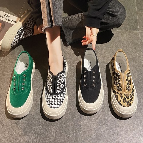 厚底帆布鞋懒人价格 厚底帆布鞋懒人图片 星期三