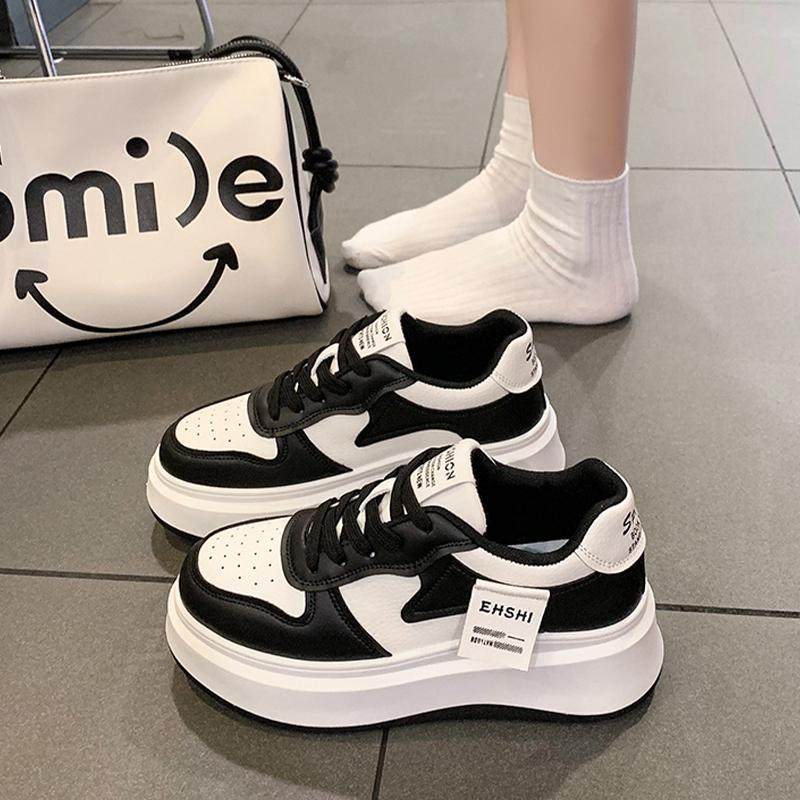 欧货松糕厚底休闲板鞋女2025春季新款小个子增高休闲学生小白鞋女,女鞋,休闲板鞋,淘宝优惠券,粉丝福利购,淘宝优惠卷