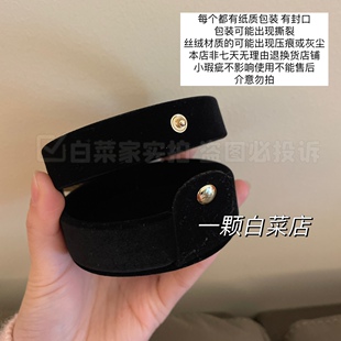 丝绒镂空气垫套包便携挂包暗扣耳机包皮革零钱包 ysl圣罗兰原装