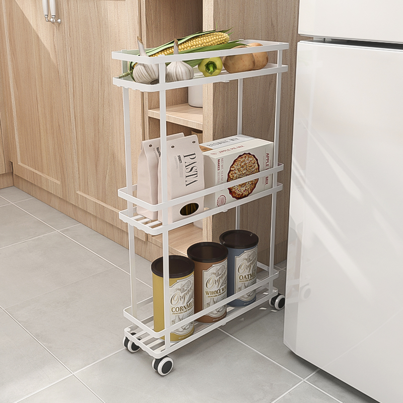 冰箱旁边的夹缝置物架家用小推车