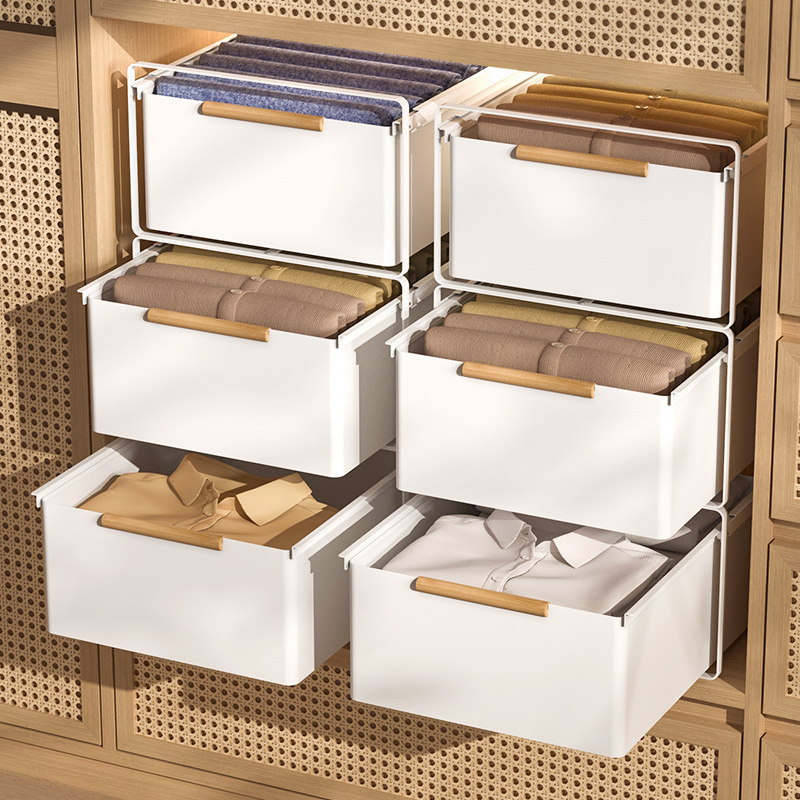 衣柜拉篮抽储物盒屉式衣物分层架