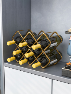 红酒架摆件轻奢高档酒柜内斜放酒置物架放红酒瓶的架子葡萄酒架托