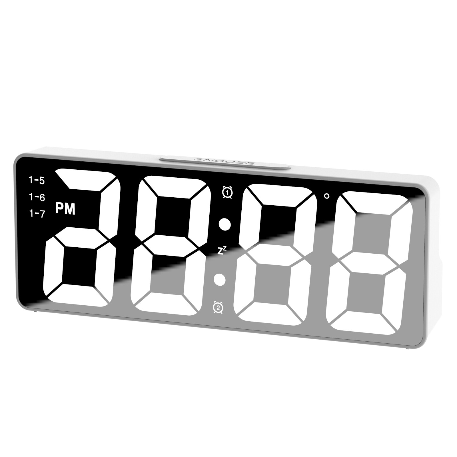 전자 시계 침실 데스크탑 데스크탑 알람 시계 LED 미러 디지털 시간 표시 학생 빛나는 시계 장식품