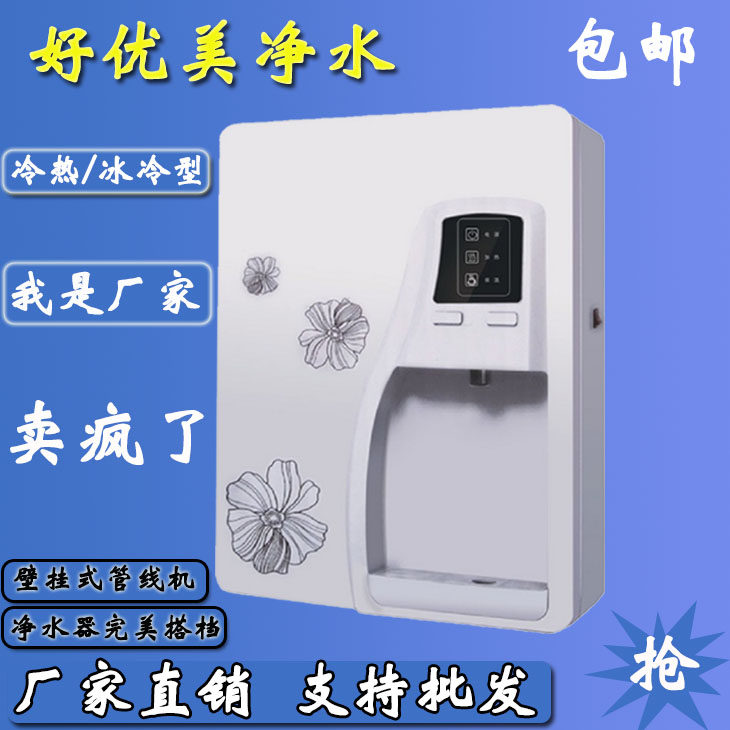 制冷壁挂式管线饮水机即立式 家用 温热 冷热 净水直饮机厂家包邮