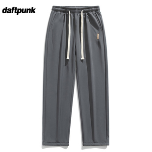 男女卫裤 ins宽松阔腿抽绳束脚休闲裤 日系潮牌纯色百搭直筒裤 秋季