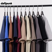 260g重磅短袖 t恤男女夏季 纯棉复古厚实打底衫 美式 纯色二本针半袖