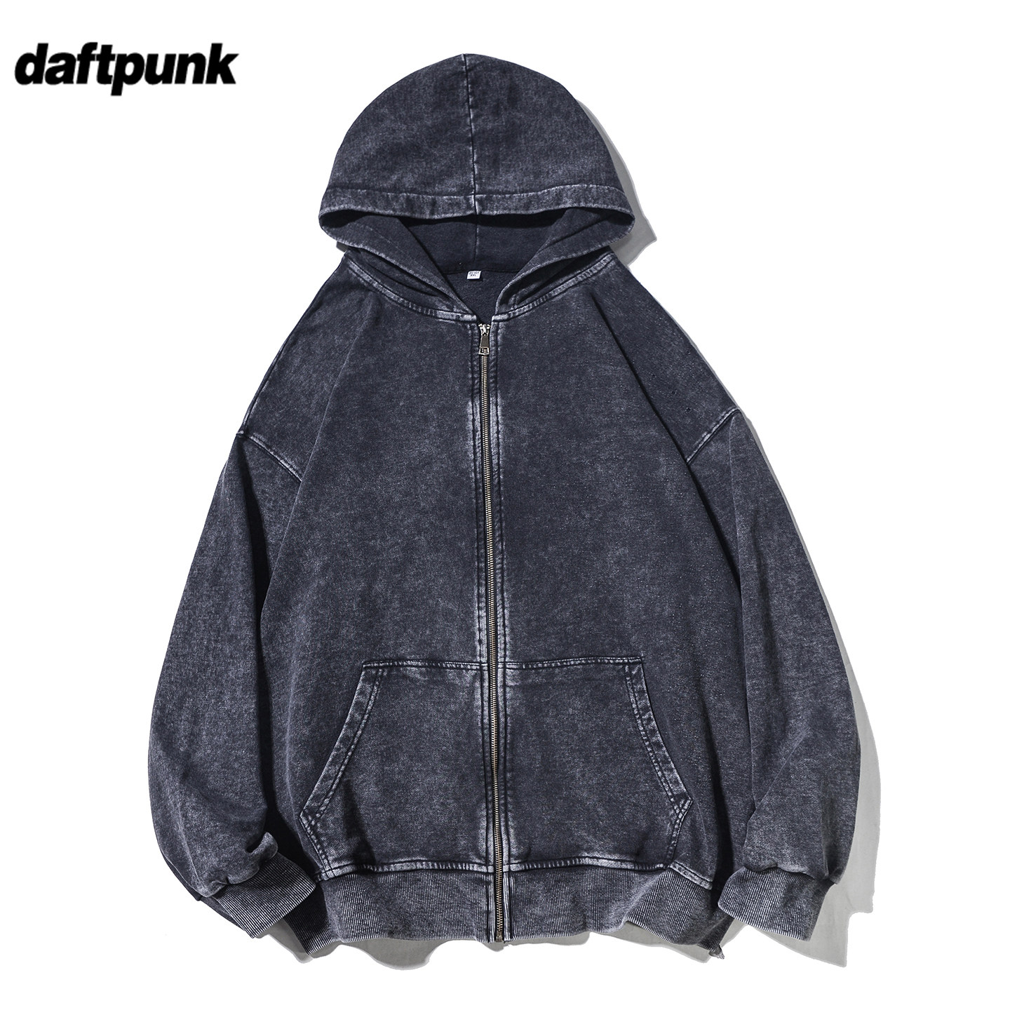 古着阔版高街暗黑风开衫卫衣男女