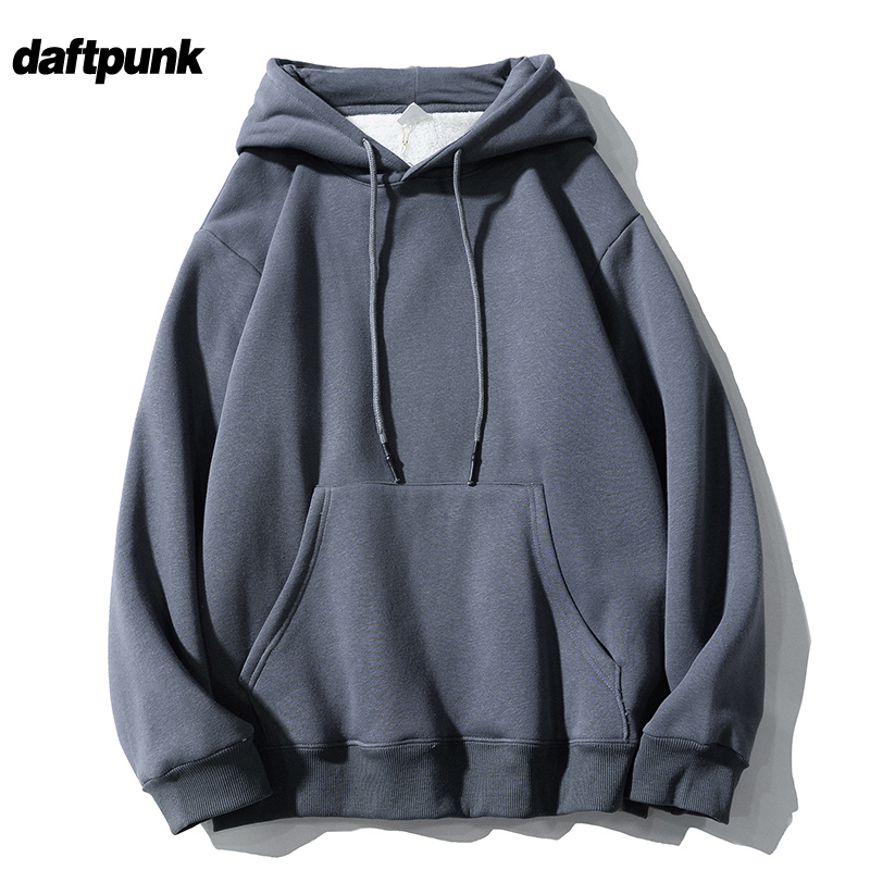 秋冬基础500g重磅加绒连帽卫衣