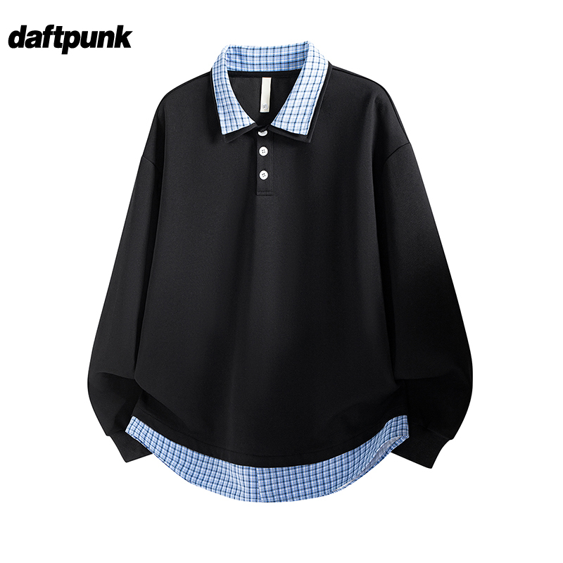 假两件衬衫拼接卫衣叠穿打底衫