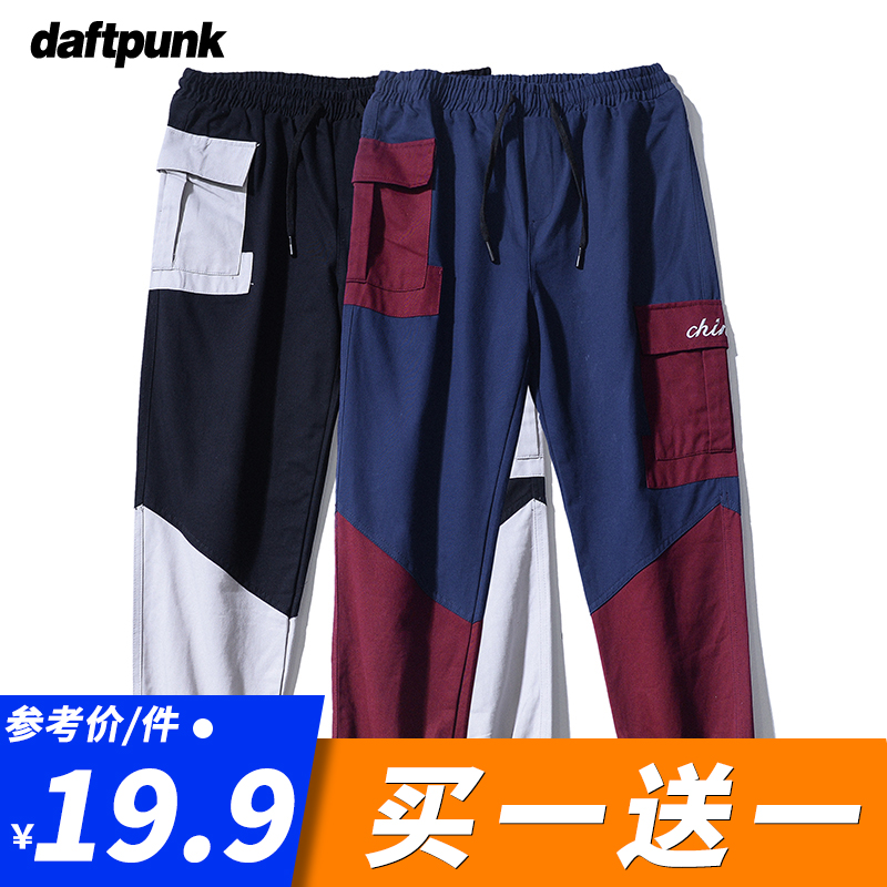 chic港风工装裤男女韩版潮流ins