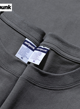 二本针240g重磅美式t恤男短袖纯色纯棉基础圆领厚实打底衫男女款