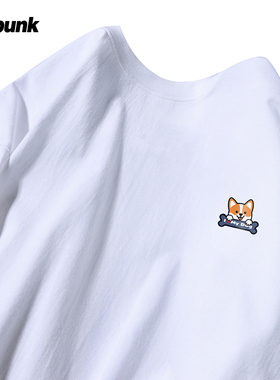 纯棉长袖男t恤春季新款潮牌宽松打底衫青少年白色内搭体恤上衣服