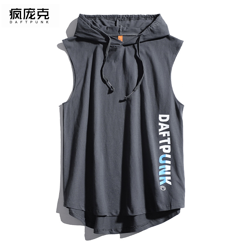 夏季新款欧美风英文印花背心纯棉