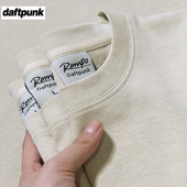 300G重磅肌理棉圆领宽松厚实美式 复古纯色小领口质感短袖 t恤男女