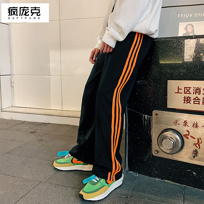 秋季新款潮牌条纹运动裤