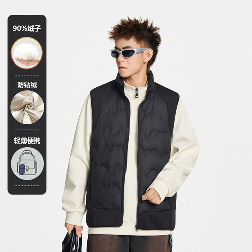 90鸭绒轻薄坎肩羽绒服马甲背心