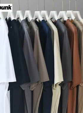 280g纯棉短袖t恤女纯白内搭纯色白色情侣款男打底衫上衣体恤大码