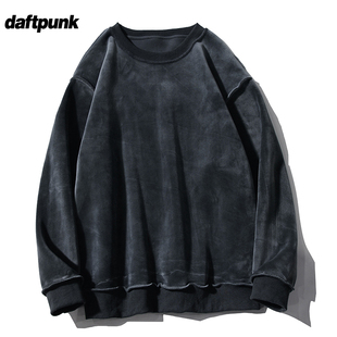 ulzzang金丝绒卫衣加绒男女ins潮橙色cec超火百搭宽松BF保暖外套