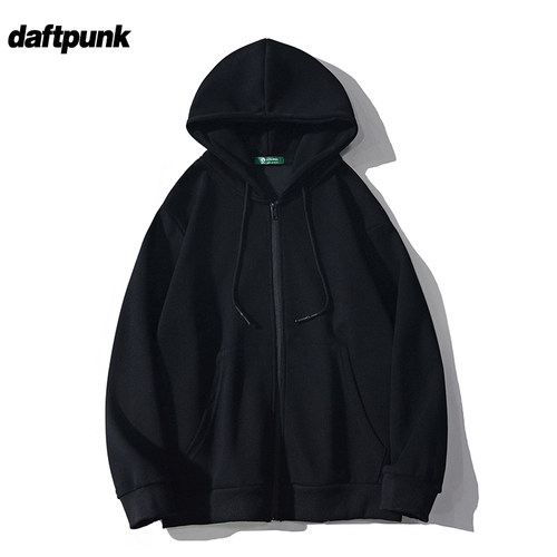 纯色开衫卫衣男女秋连帽拉链外套