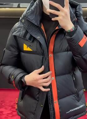 【现货】23133男士冬季厚款羽绒服百搭时尚休闲保暖带帽外套