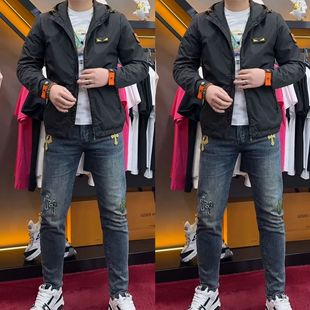 【现货】6602新款高端百搭连帽夹克男士欧货潮牌休闲韩轻奢外套