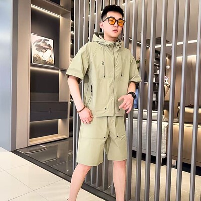 2561夏季男士新款工装套装