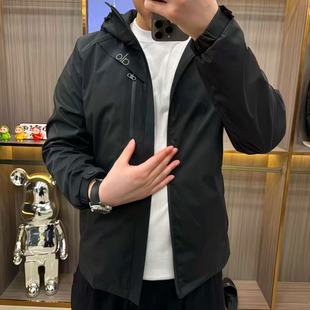 现货 商务休闲夹克外套百搭纯色连帽大码 1939秋季 爆款 显瘦 男士