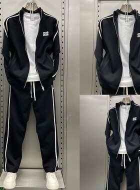 【现货】2636春季新款男士时尚套装潮流百搭纯色休闲裤帅气一整套