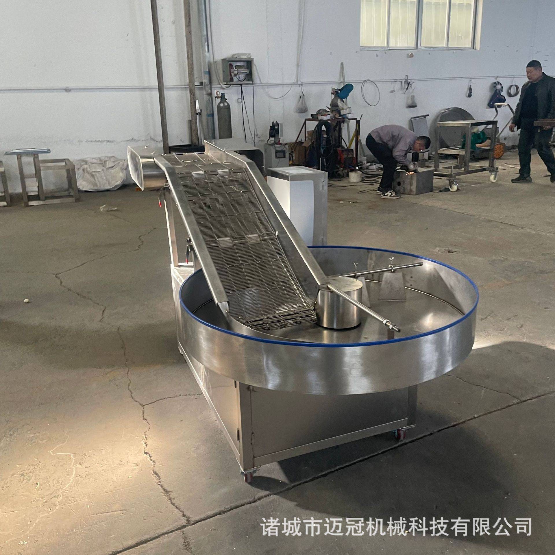 江米条裹芝麻机器芝麻球大福糯米团子蘸粉机圆盘上粉上糠机全自动