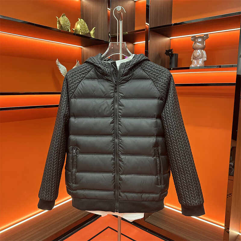 男士拼接羽绒服外穿保暖时尚外套
