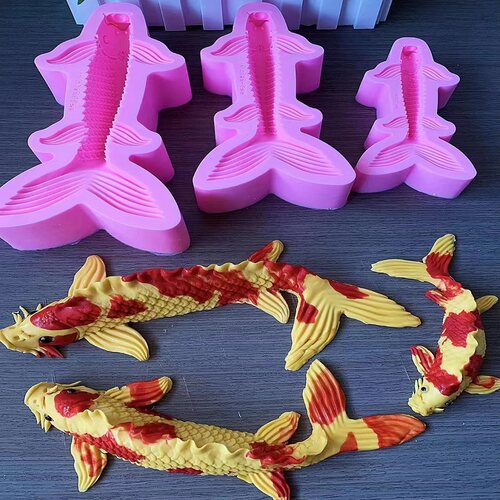 花样模具硅胶鱼DIY造型模具