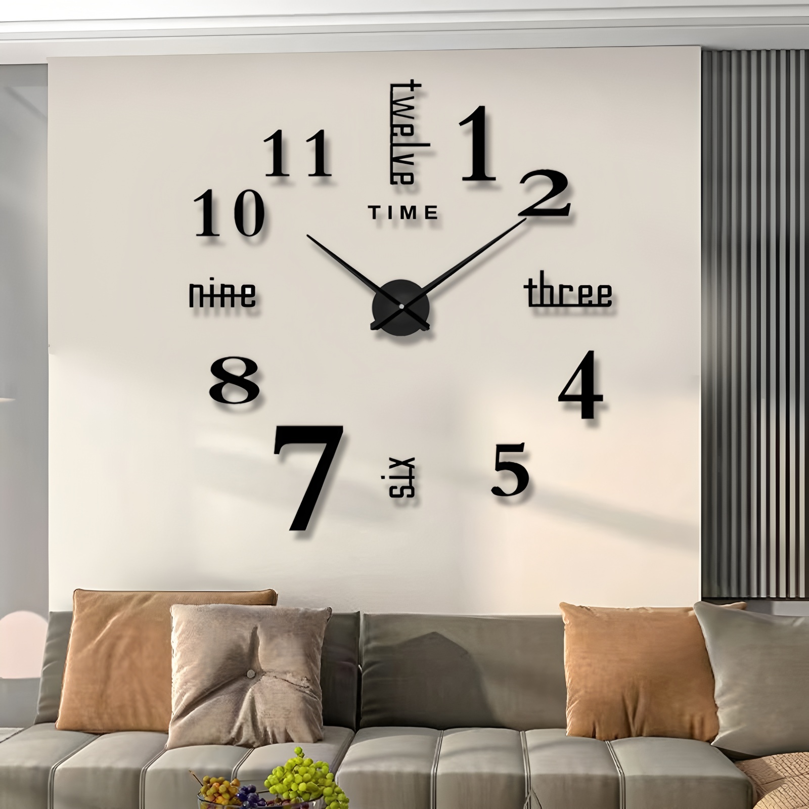 免打孔欧式简约创意挂钟