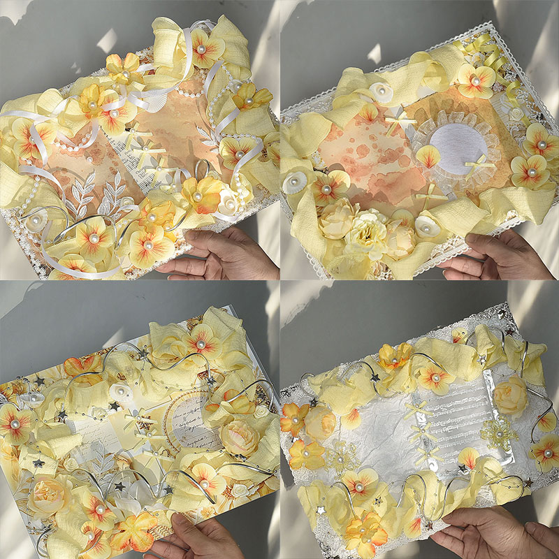痛包diy材料黄色系橘色配饰清单全套diy痛包材料痛包扎板diy材料图片