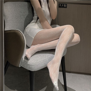 丝袜加小码 提花网袜蝴蝶结渔网连裤 xxs 150cm矮小个子网红潮款 145