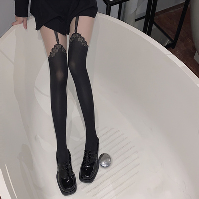 150cm小个子性感夜店薄款连裤袜xs假高筒吊带防勾丝丝袜加小码xxs