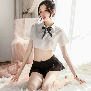 145/150cm矮小个子性感白衬衫领绳诱惑制服内衣短裙套装加小码xs