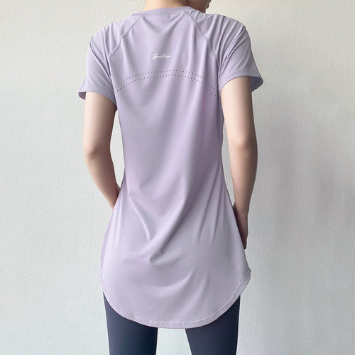 夏季运动速干衣中长款健身瑜伽服