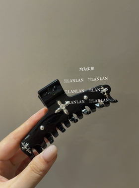 【兰LANLAN】冷酷代号PC梯形简约大爪夹高级感气质抓夹鲨鱼夹发夹