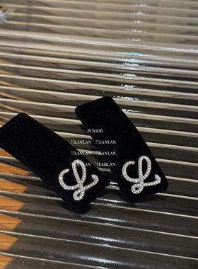 【兰LANLAN】法式复古丝绒闪钻蝴蝶结BB夹掰掰夹侧边刘海夹子发饰