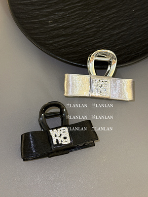 【兰LANLAN】布艺气质蝴蝶结闪钻中号抓夹高级感半扎鲨鱼夹发饰